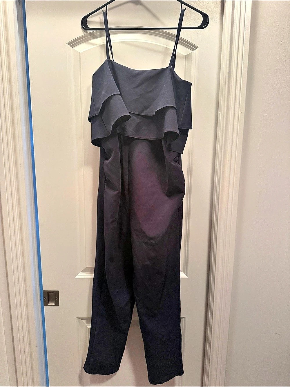 ASOS Maternity Ruffle Jumpsuit in Black UK 8 Like New